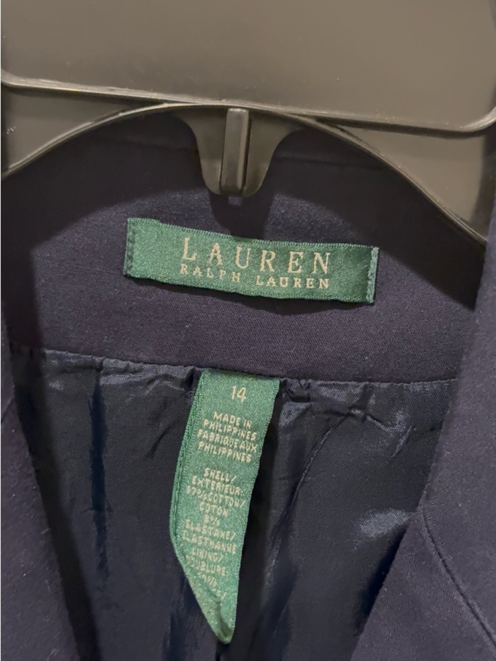 Ralph Lauren Navy Blazer with Embroidered Crest - Picture 3 of 7